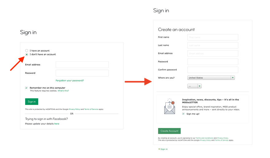 Create Account Screen
